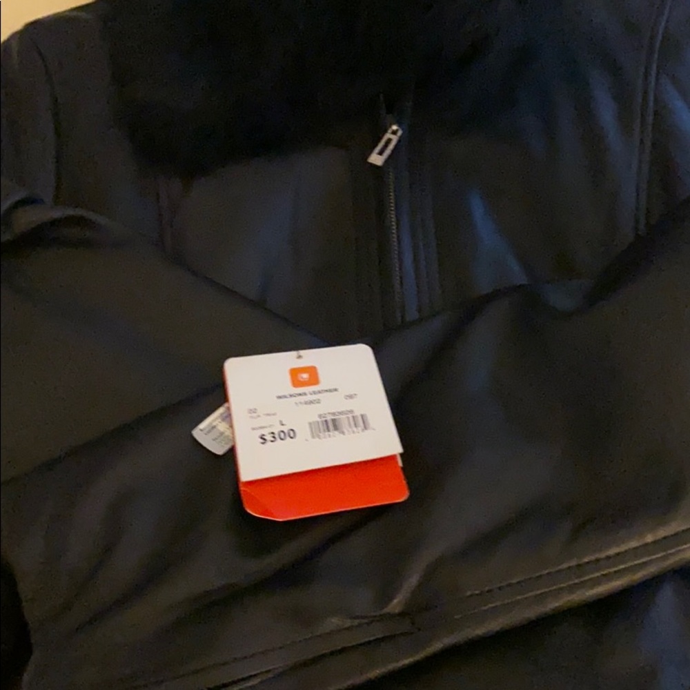 Black Wilson Leather Jacket with Fur collar